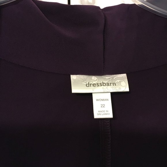 Dress Barn Plum One Piece Dress & Jacket - Picture 3 of 8
